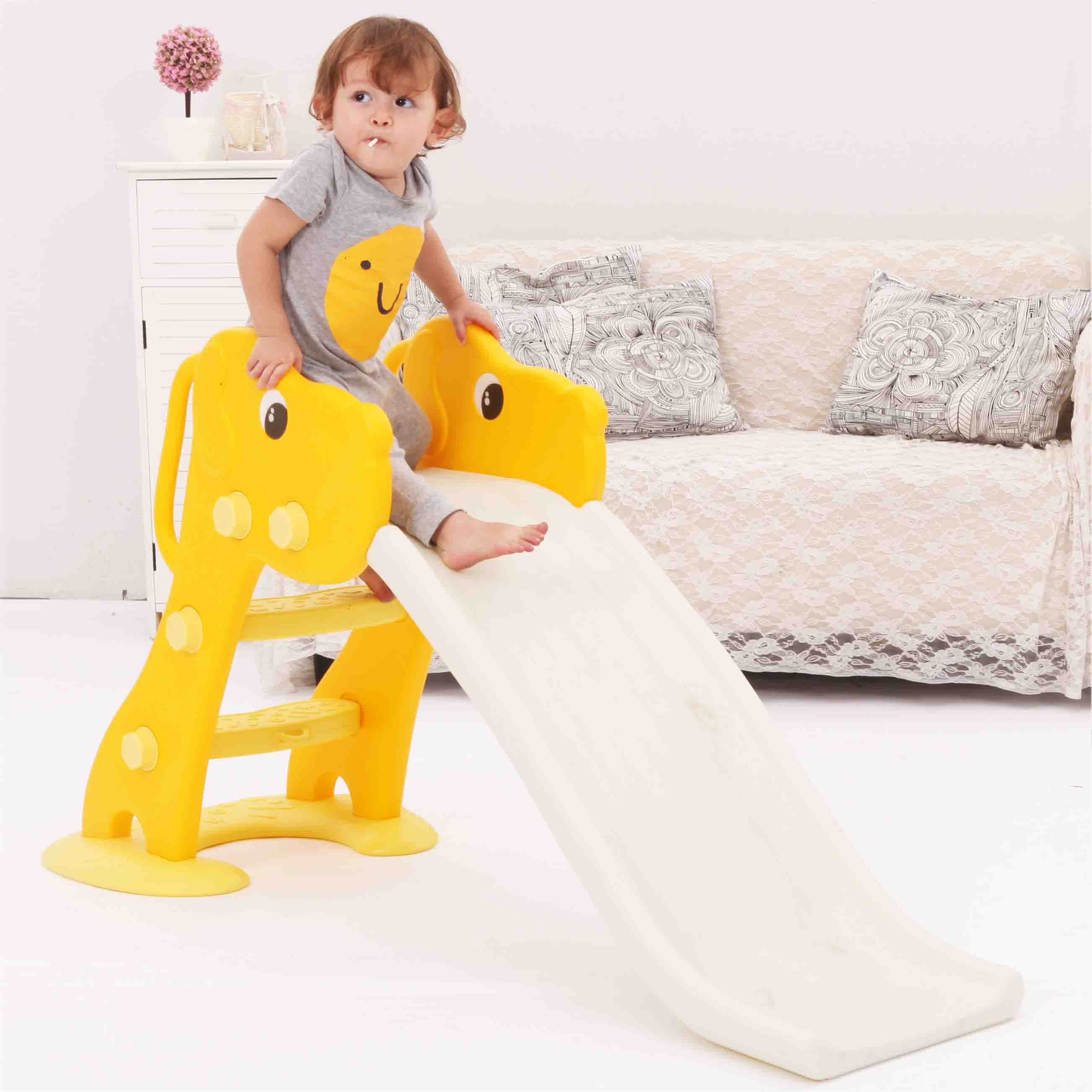 Anti-Tip Dog Toddler Slide, Low Center of Gravity Kids Slide, Safe Indoor Play Toy for Active Toddlers