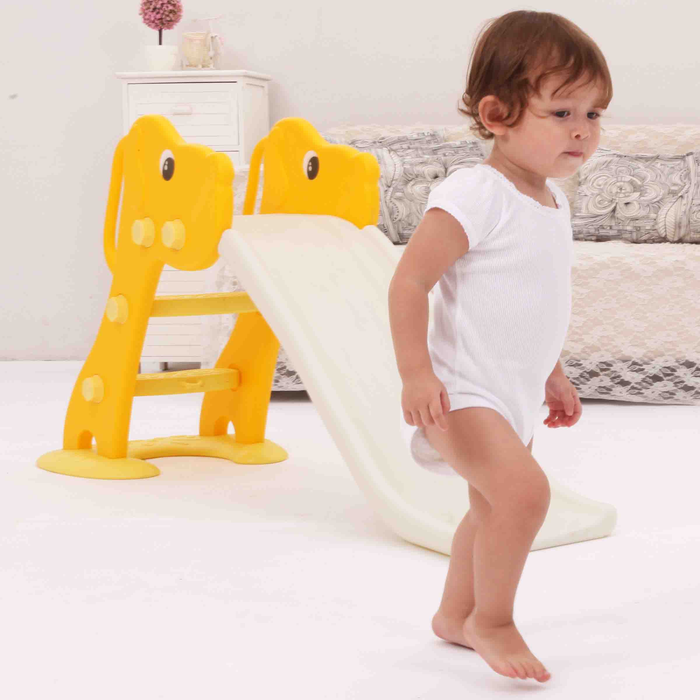 Food-Grade HDPE Dog Toddler Slide, BPA-Free Indoor Kids Slide, Safe Play Equipment for Infants 6M+
